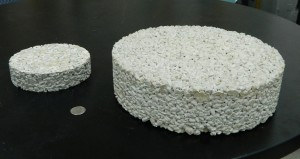permeable concrete samples
